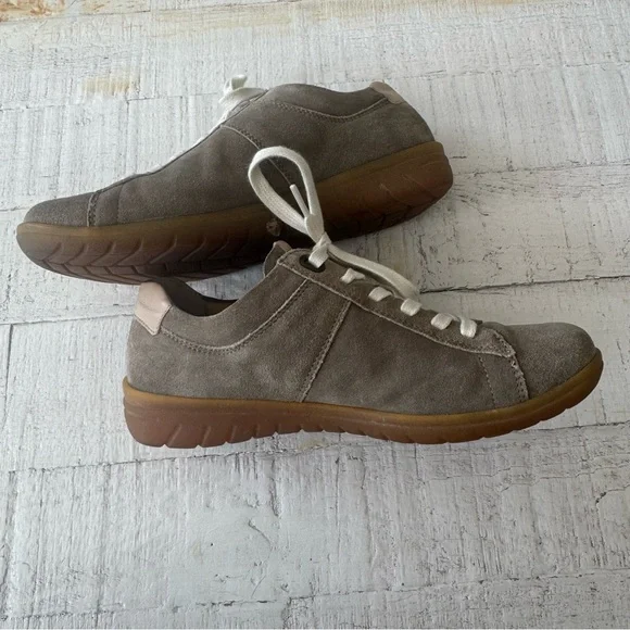Hartjes XS Casual Shoes UK size 4‎ US size 6.5 Tan Beige Suede Side Zip Sneakers - Picture 13 of 15